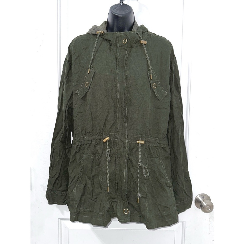 Vanity brand olive green utility anorak jacket size 2x NWT - Picture 2 of 6